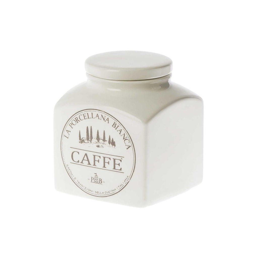 Barattolo Porcellana 0,5 L Caffe` In Gift Box La Porcellana Bianca