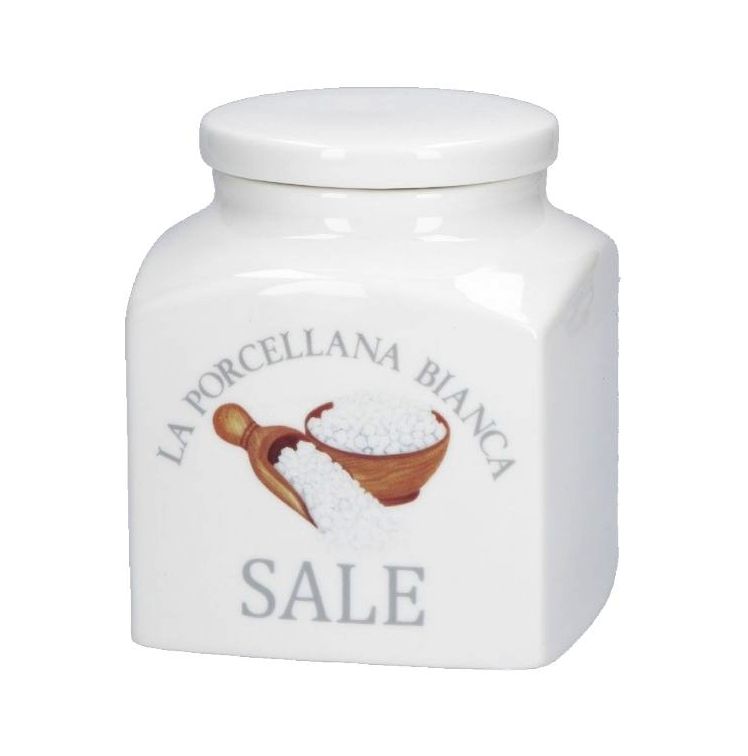 Barattolo Porcellana 1,1 Lt Deco Sale Gb La Porcellana Bianca