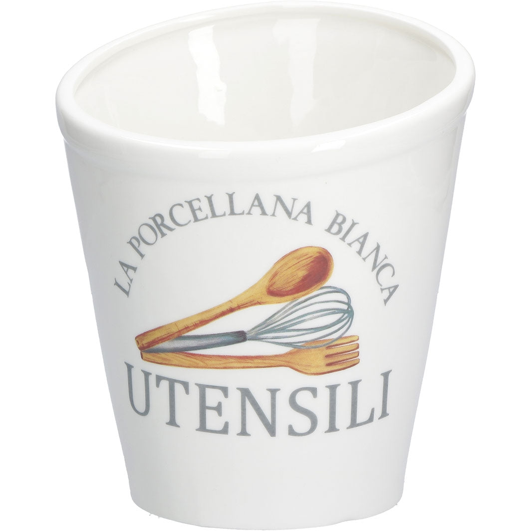 Conserva P/Utensili 14X15X18 Cm Deco Gb La Porcellana Bianca La Porcellana Bianca