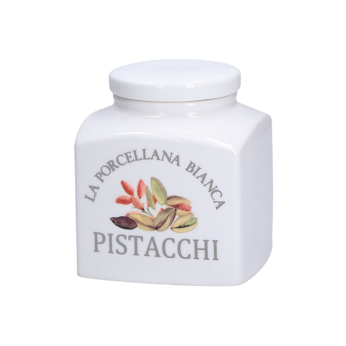 Barattolo Deco Porcellana 0,5 Lt Pistacchi  New Gb La Porcellana Bianca