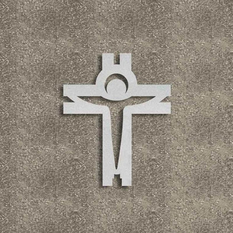 Croce Stilizzata 32X40 Cm Argento Laser Art Style