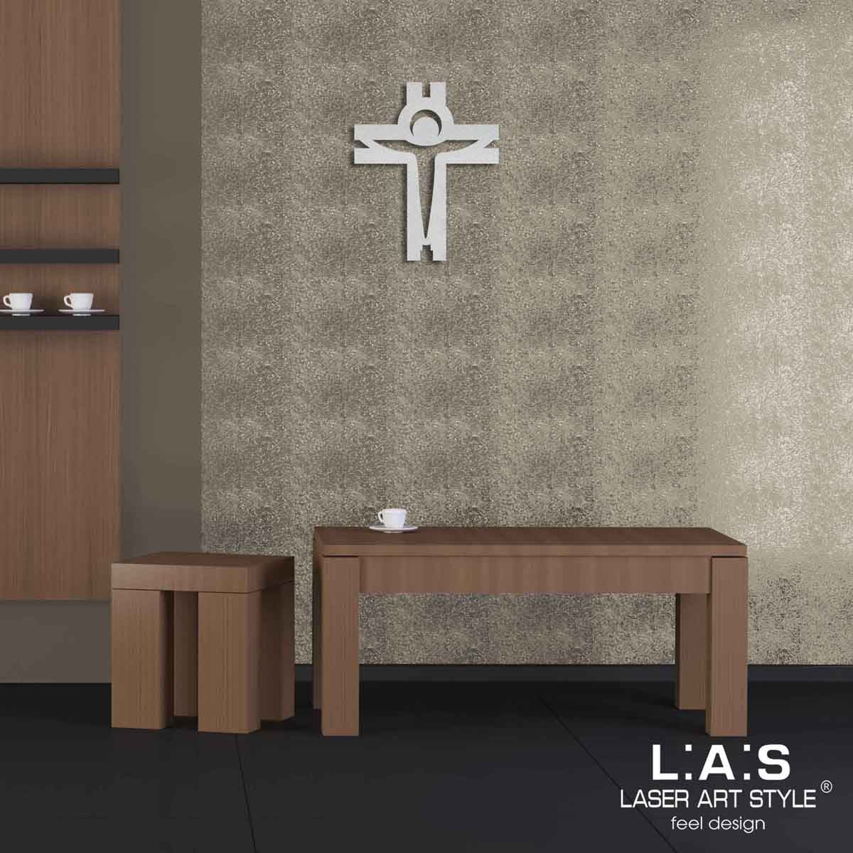 Croce Stilizzata 32X40 Cm Argento Laser Art Style