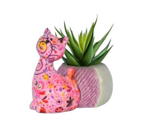 Vaso Gatto Caramel Small Rosa Pomme Pidou Pomme Pidou