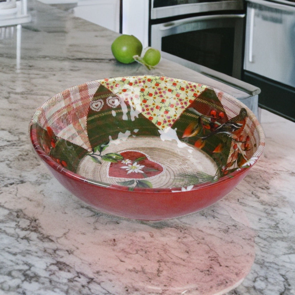 Alpine Life Insalatiera 28 Cm Rose E Tulipani