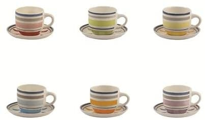 Set 6 Pezzi Tazze CaffÅ¡ Capri Rose E Tulipani Rose E Tulipani