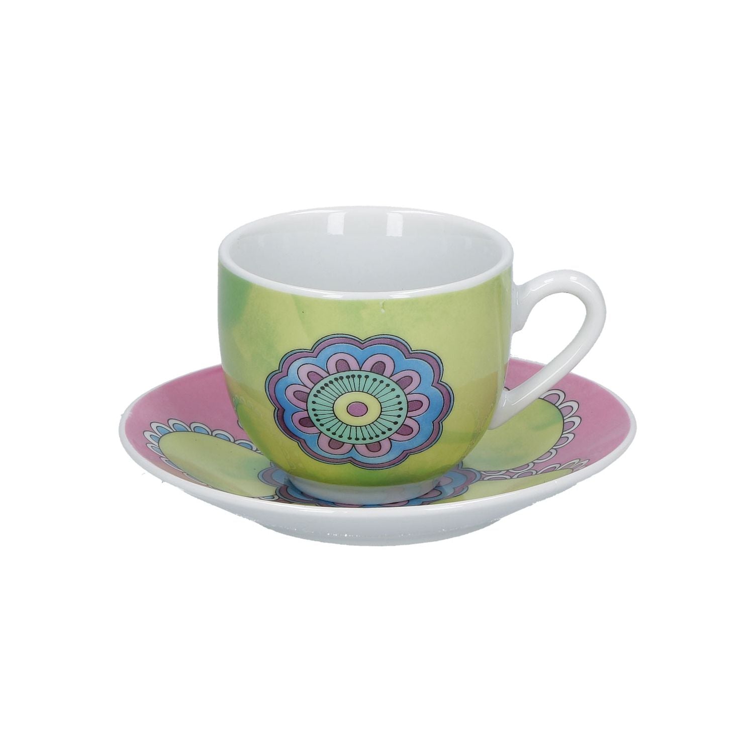 Pompei Set Caffe` 6 Pz Rose E Tulipani