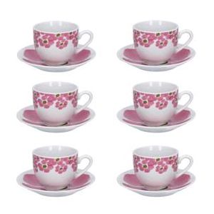 Gallipoli Set Caffe` 6 Pz Rose E Tulipani