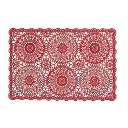 Pizzi Americana Fiore 30X45 Cm Rossa Pizzo Vinilic Rituali  Domestici