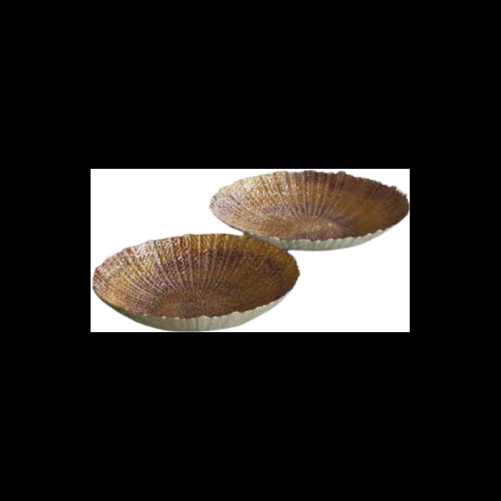 Centrotavola In Vetro Oro Rosso D 40 Cm Rituali  Domestici
