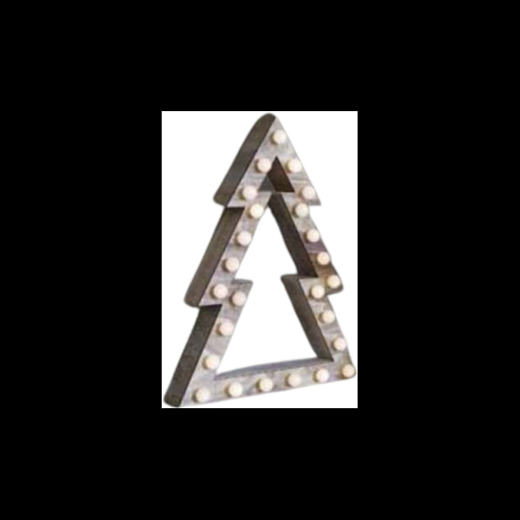 Milleluci Albero Con Luci In Legno 30X6Xh38 Cm (Ba Rituali  Domestici