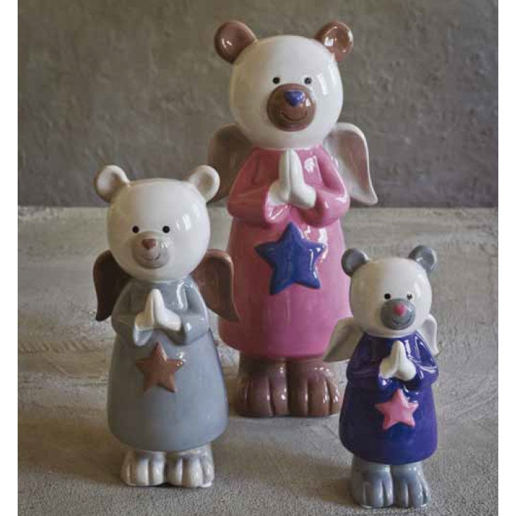 Set 5 Orsetti Salvadanaio In Ceramica Assortiti Rituali  Domestici