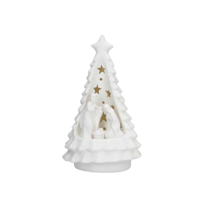 Nottediluci Nativita` Albero M In Ceramica Con Led Rituali  Domestici
