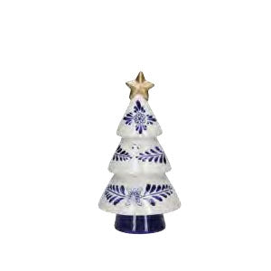 Albero M In Stoneware Blu E Oro Rituali  Domestici