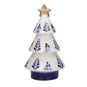 Albero L In Stoneware Blu E Oro Rituali  Domestici