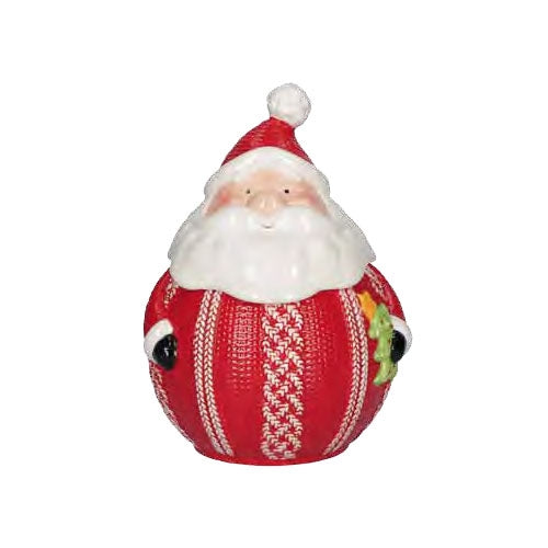 Biscottiera Babbo Natale In Ceramica Rituali  Domestici