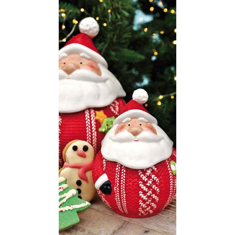 Biscottiera Babbo Natale In Ceramica Rituali  Domestici
