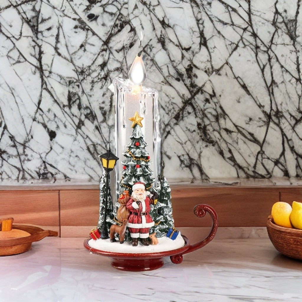 Candle Santa With Light Acryl Multicolor-B/O-Led Timstor