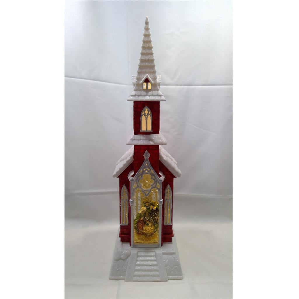 Church Nativity Snowingred-Battery-Led-48X14X14Cm Timstor