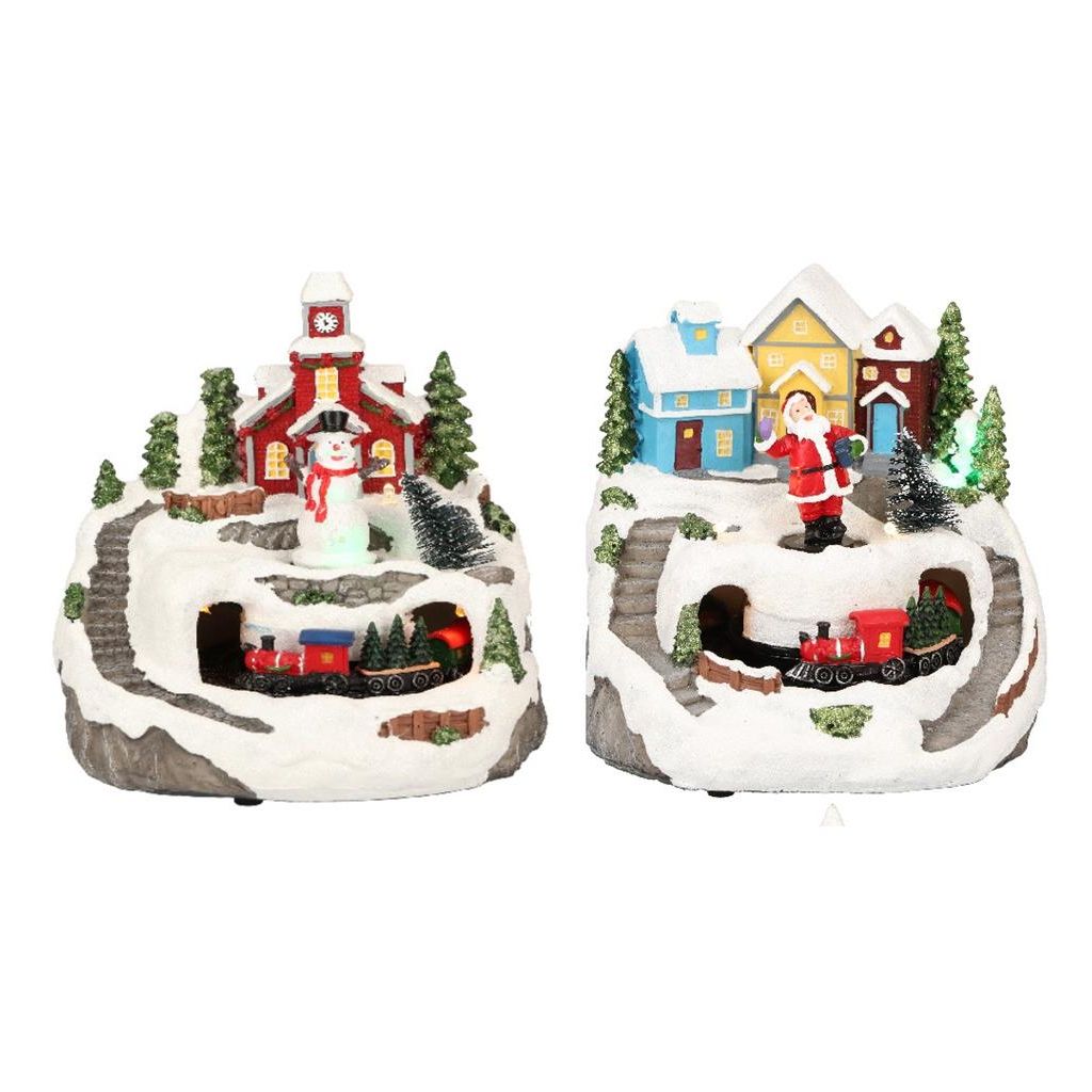 Village Train Animated 2Ass Multicolor-Battery Timstor