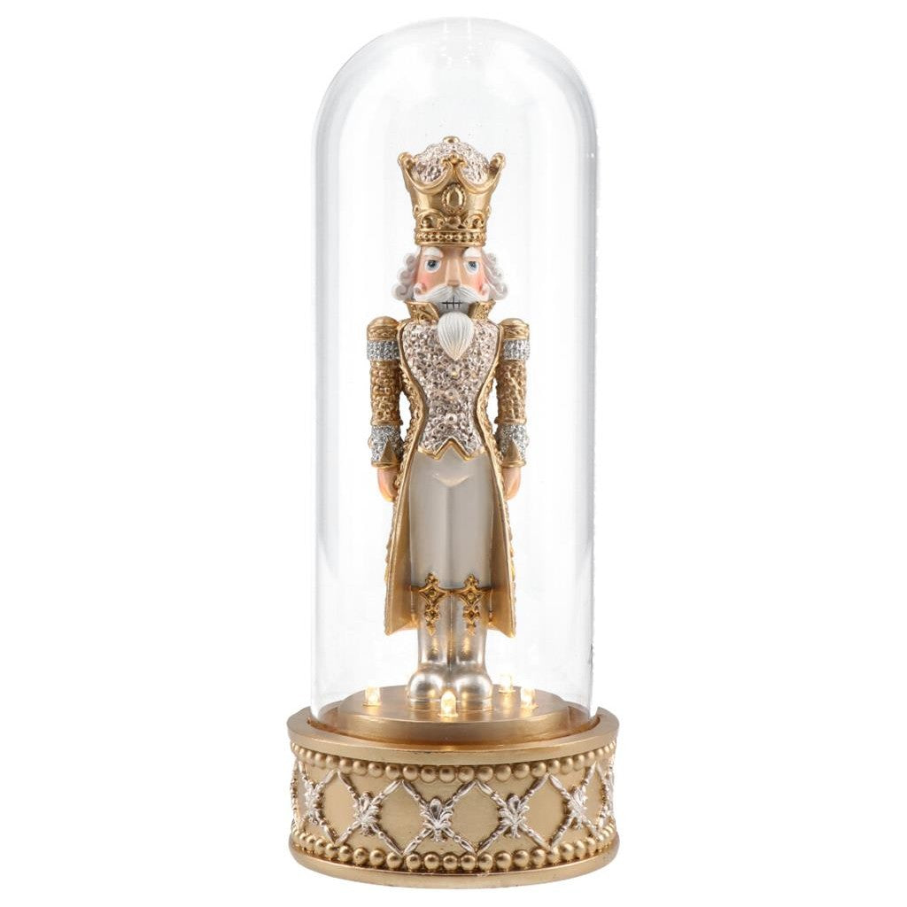 Nutcracker beads in glass dome poly Timstor
