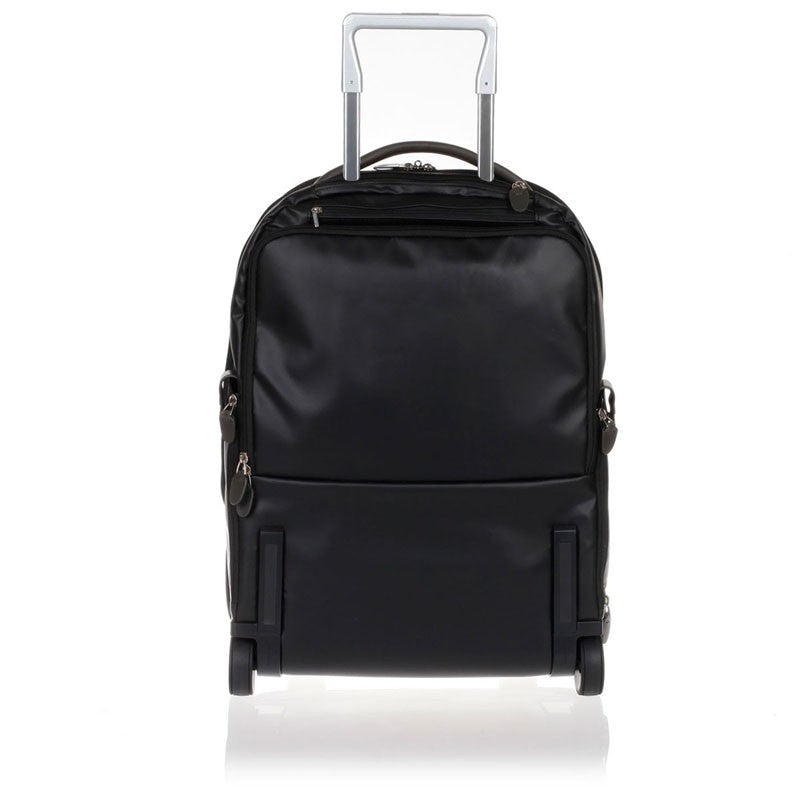 Trolley Cabin 2 Ruote In Pelle Nero Coleos Piquadro