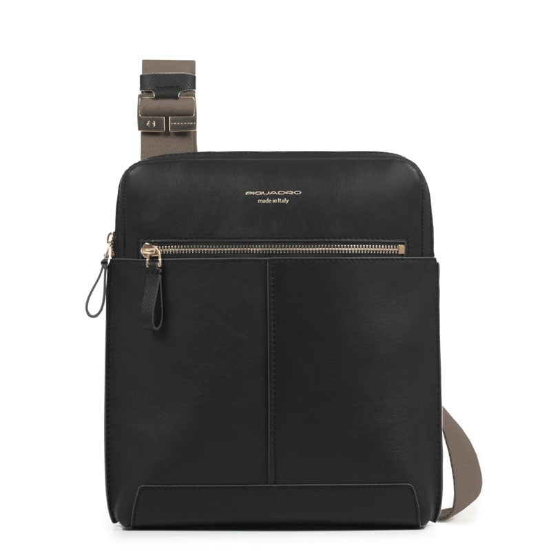 Borsello Porta Ipad In Pelle Nero Piquadro