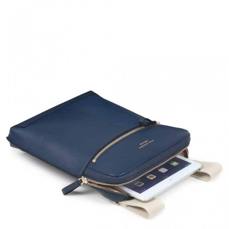 Borsello Porta Ipad In Pelle Nero Piquadro