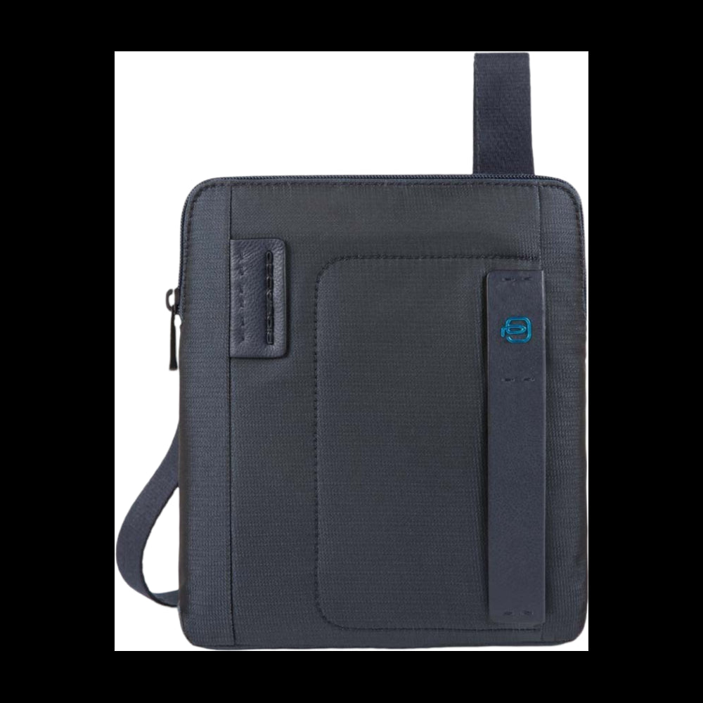 Borsello Porta Ipad Air In Tessuto E Pelle Blu Piquadro