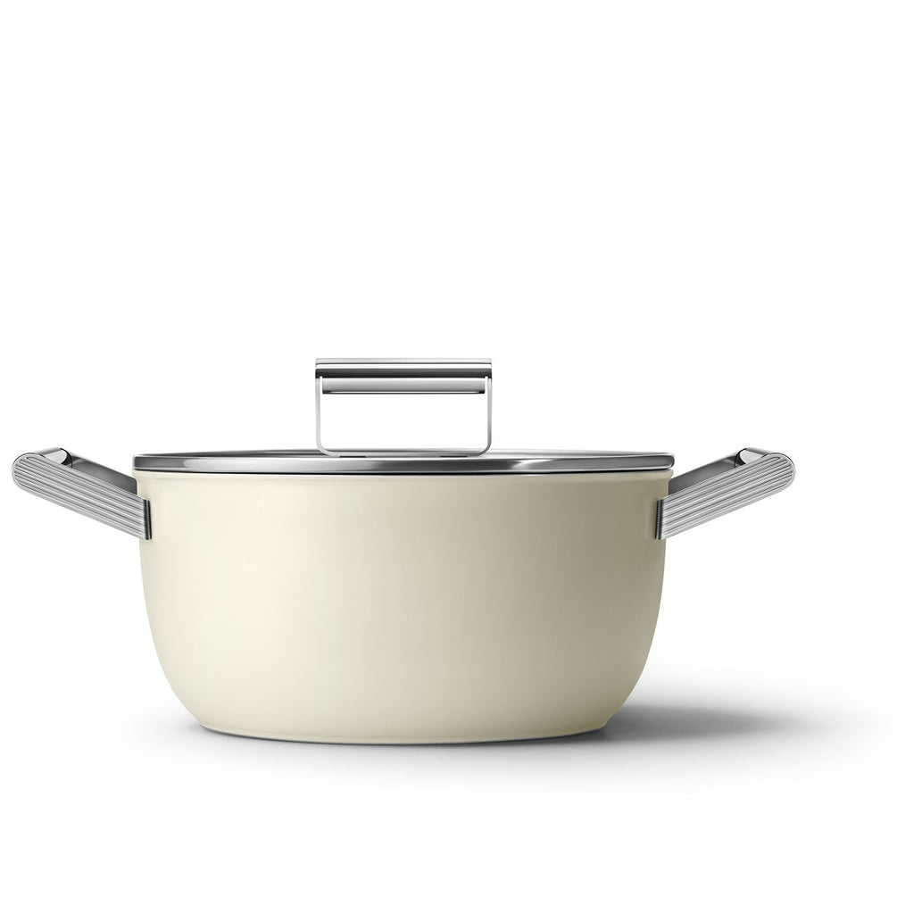 Casseruola antiaderente Diametro 24 cm Panna Smeg