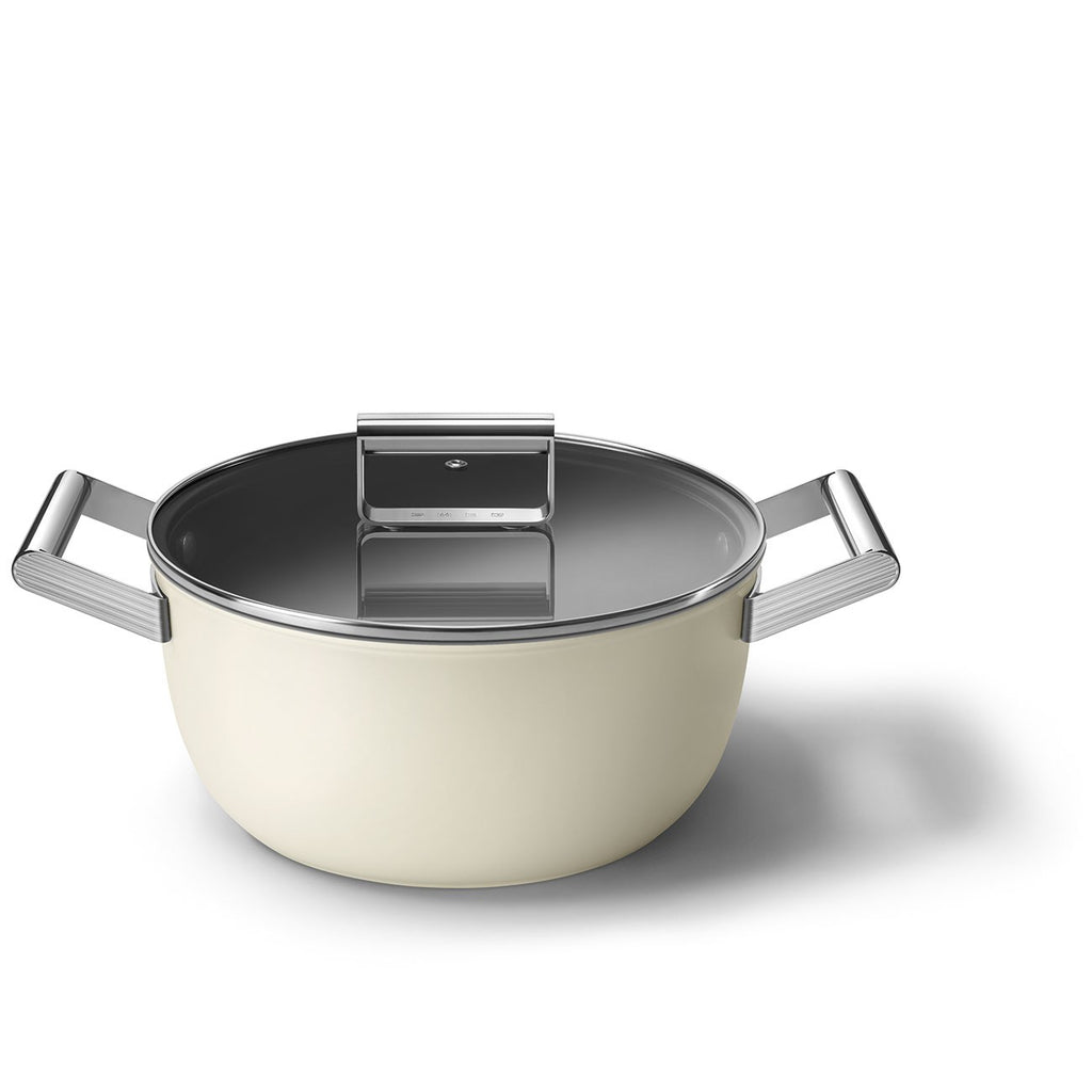 Casseruola antiaderente Diametro 24 cm Panna Smeg