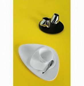 Sei Tazze Caffe Con Piattino Bianco Colombina Alessi Alessi