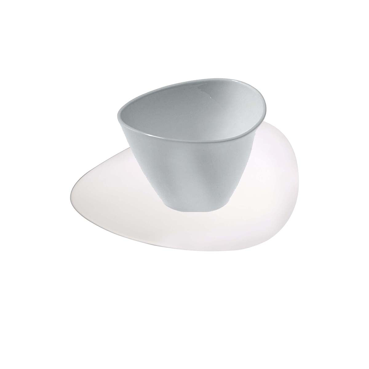 Sei Tazze The Con Piattino Bianco Colombina Alessi Alessi