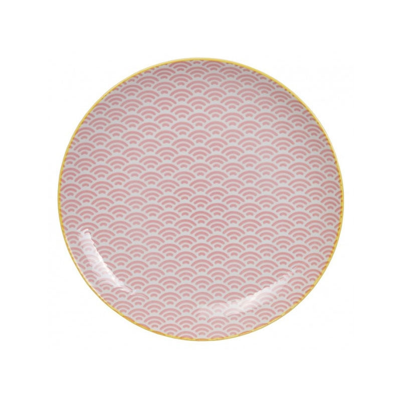 Star/Wave Piatto 25.7X3Cm Wave Rosa/Giallo Bordo Tokyo Design Studio