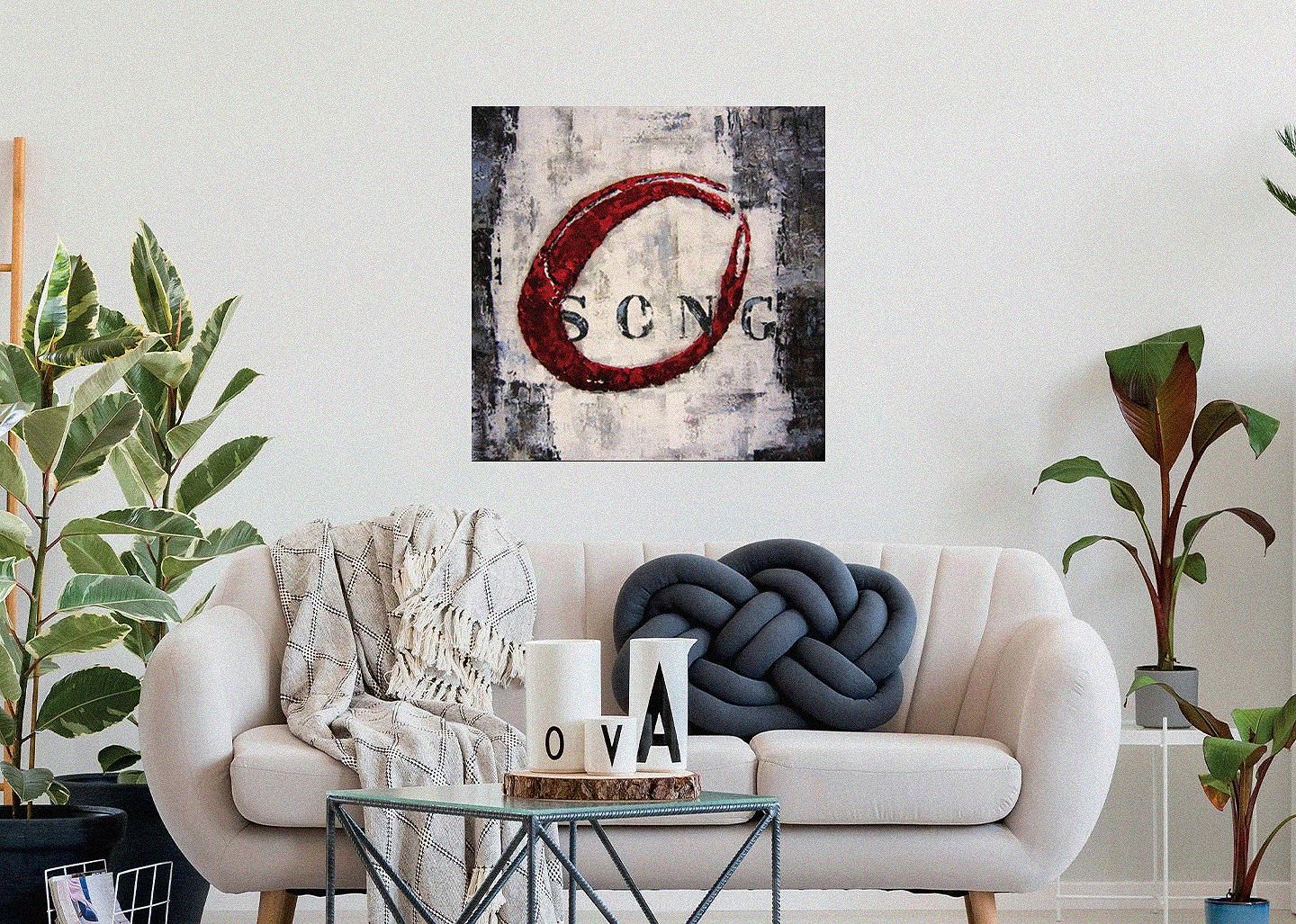 Tela Song Cm 100 X 100 Agave Quadri