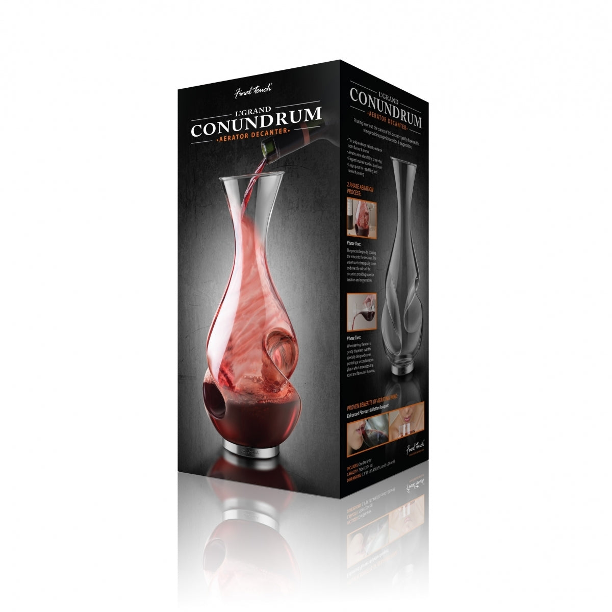 L`Grand Conundrum Aeratore Decanter Maryleb Glass
