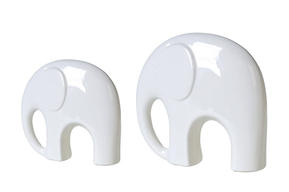 Casablanca Elefante Fridolin Porcellana Bianco Lucido Casablanca Design