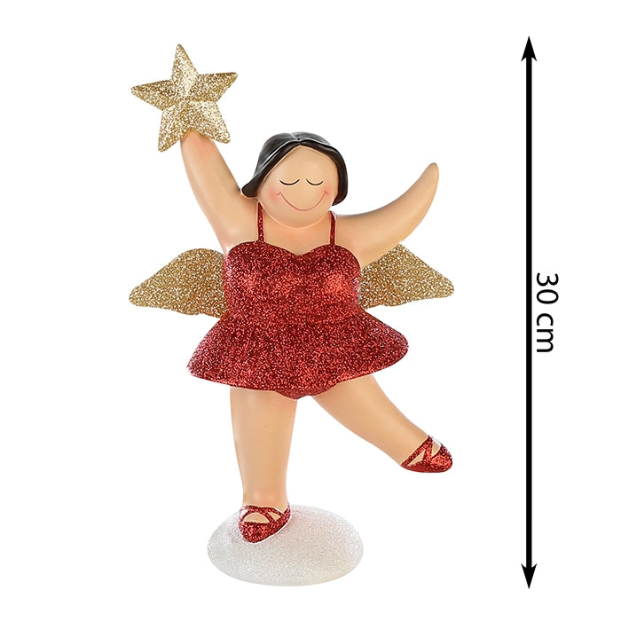 Casablanca Figura Angelo Betty Poliresina Rosso/Dorato Casablanca Design