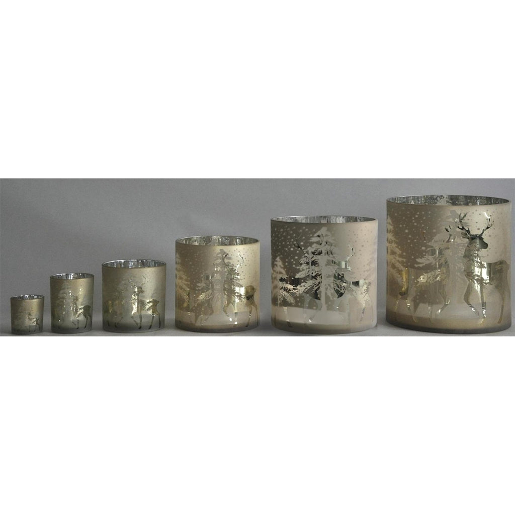 Tealight Deers 15/H.15Cm Gold Cor Mulder