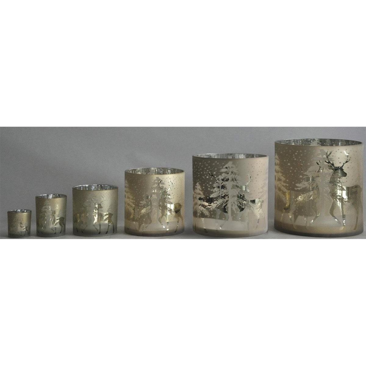 Tealight Deers 15/H.15Cm Gold Cor Mulder