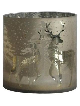 Tealight Deers 15/H.15Cm Gold Cor Mulder