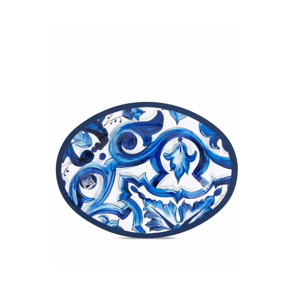 Oval Tray Mediterranean Blue Dolce E Gabbana