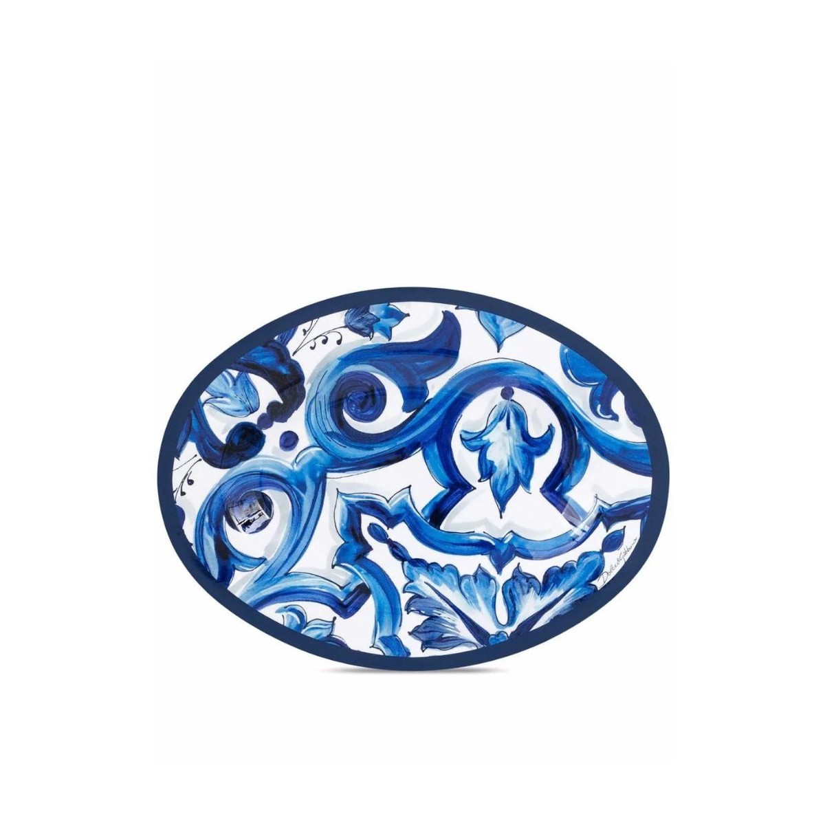 Oval Tray Mediterranean Blue Dolce E Gabbana