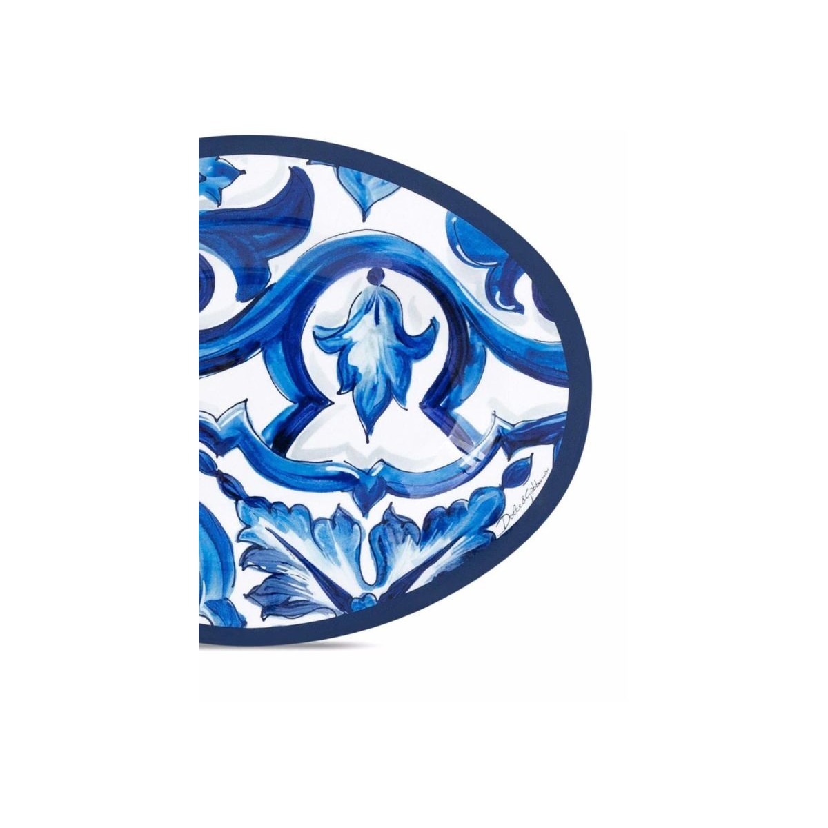 Oval Tray Mediterranean Blue Dolce E Gabbana