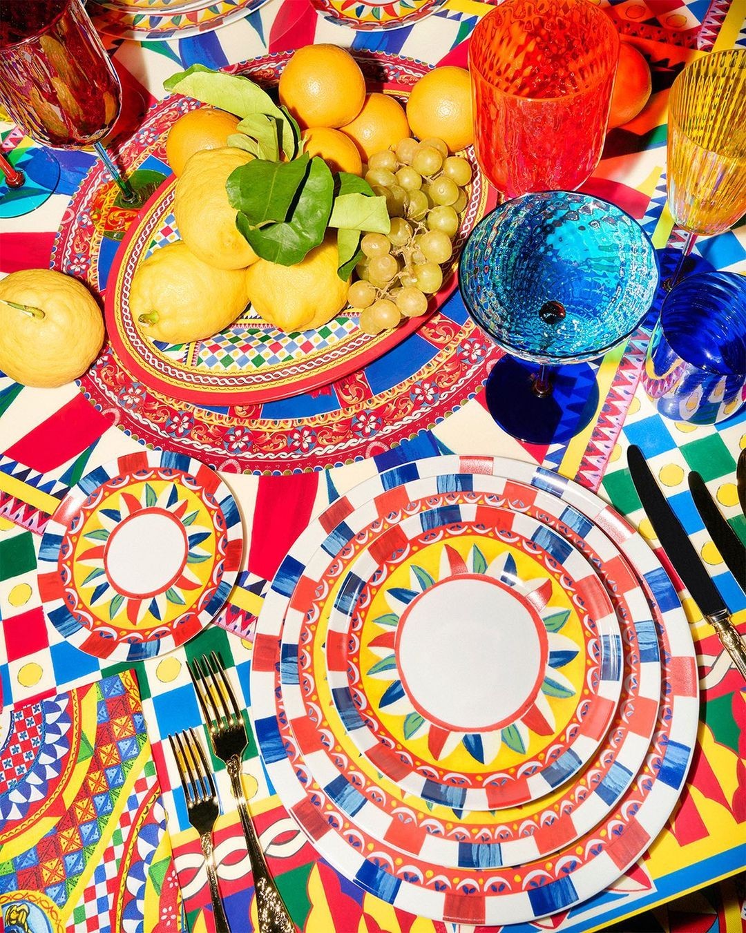 Oval Tray Carretto Dolce E Gabbana