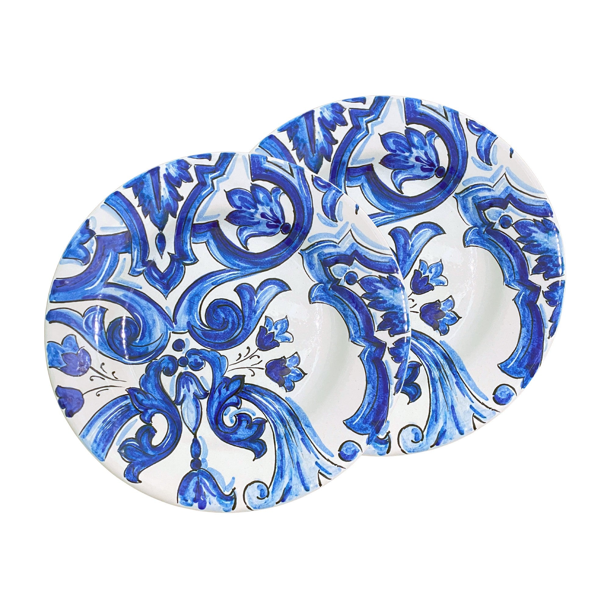 Set 2 Dinner Plates Blue Dolce E Gabbana