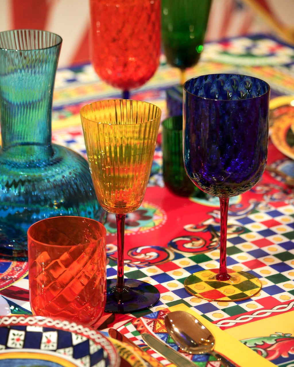 White Wine Glass Carretto Dolce E Gabbana