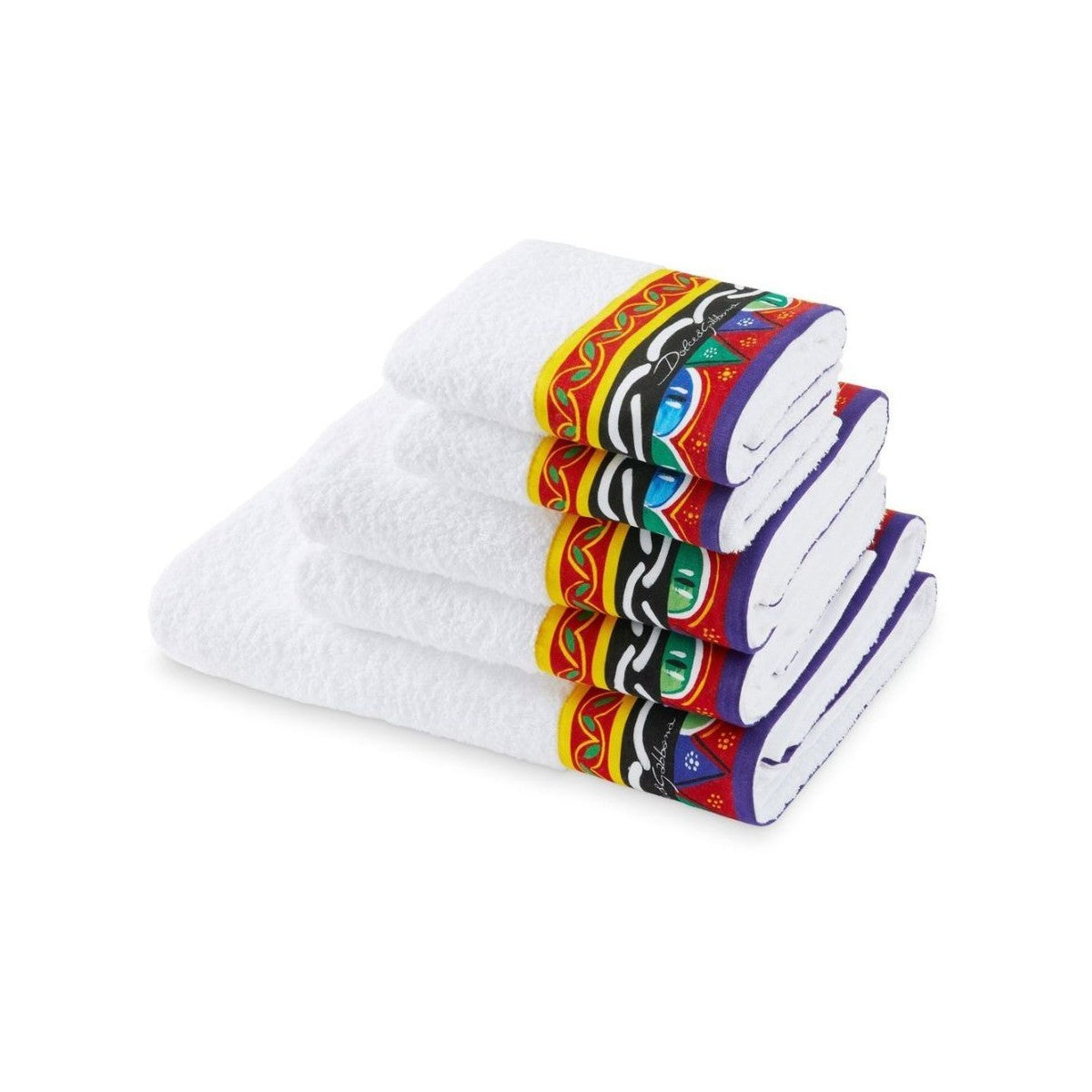Set 5 Hand Towels Carretto Dolce E Gabbana
