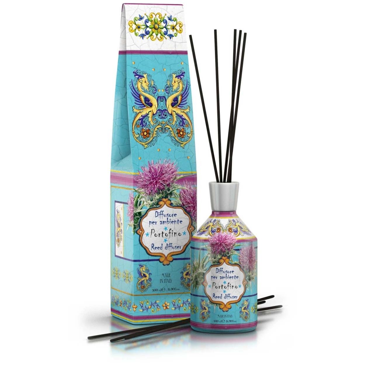 Portofino - Maioliche Diffusore Per Ambiente C/Bacchette 500Ml Rudy Profumi Rudy Profumi