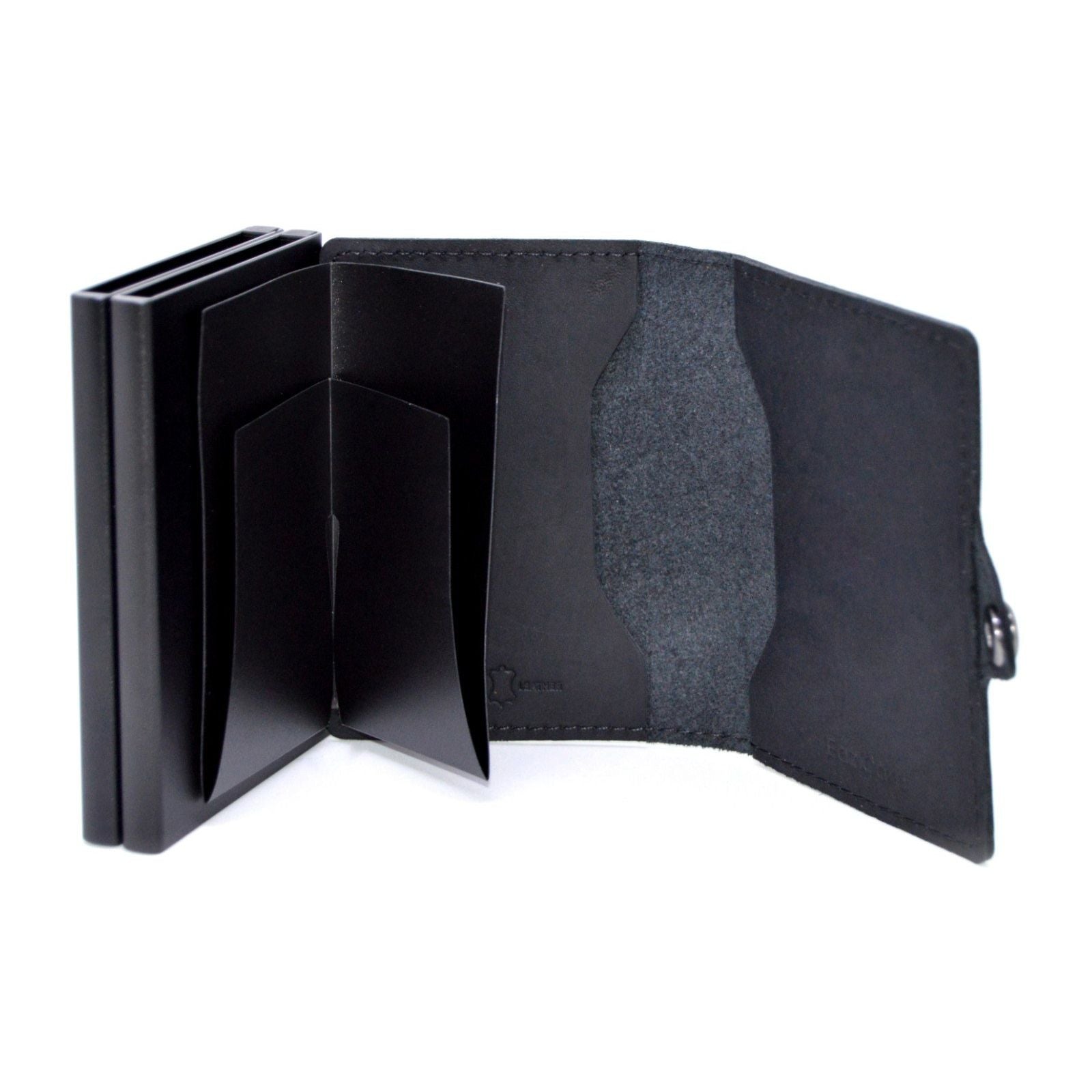 Porta Carte Eazicard Pelle Double Black/Black Eazicard