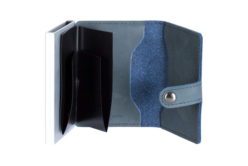 Porta Carte Eazicard Pelle Blue/Silver Eazicard
